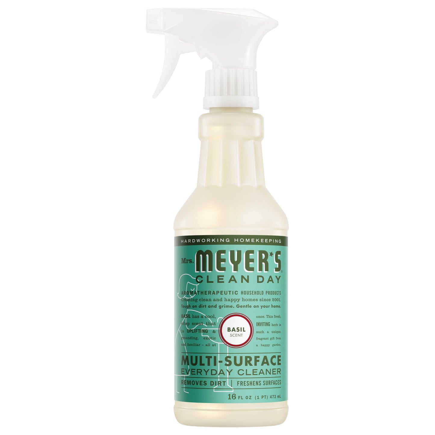 MRS. MEYER'S CLEAN DAY All-Purpose Cleaner Spray, Basil, 16 fl. oz