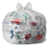 Aluf Plastics 7-10 Gallon 1 MIL Thick Clear Heavy Duty Trash Bags - 24" x 23" - Pack of 500 - For Recycling, Kitchen, Contractor, & Outdoor