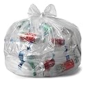Aluf Plastics 55-60 Gallon 1.5 MIL Clear Garbage Bags - 38" x 58" - Pack of 50 - For Contractor, Industrial, Healthcare, & Municipal
