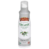 Pompeian USDA Certified Organic Smooth Extra Virgin Olive Oil Non-Stick Cooking Spray, First Cold Pressed, Delicate Flavor, Perfect for Sauteing & Stir-Frying, No Propellants, 5 FL. OZ., Single Bottle