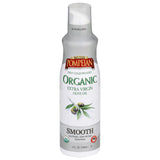 Pompeian USDA Certified Organic Smooth Extra Virgin Olive Oil Non-Stick Cooking Spray, First Cold Pressed, Delicate Flavor, Perfect for Sauteing & Stir-Frying, No Propellants, 5 FL. OZ., Single Bottle