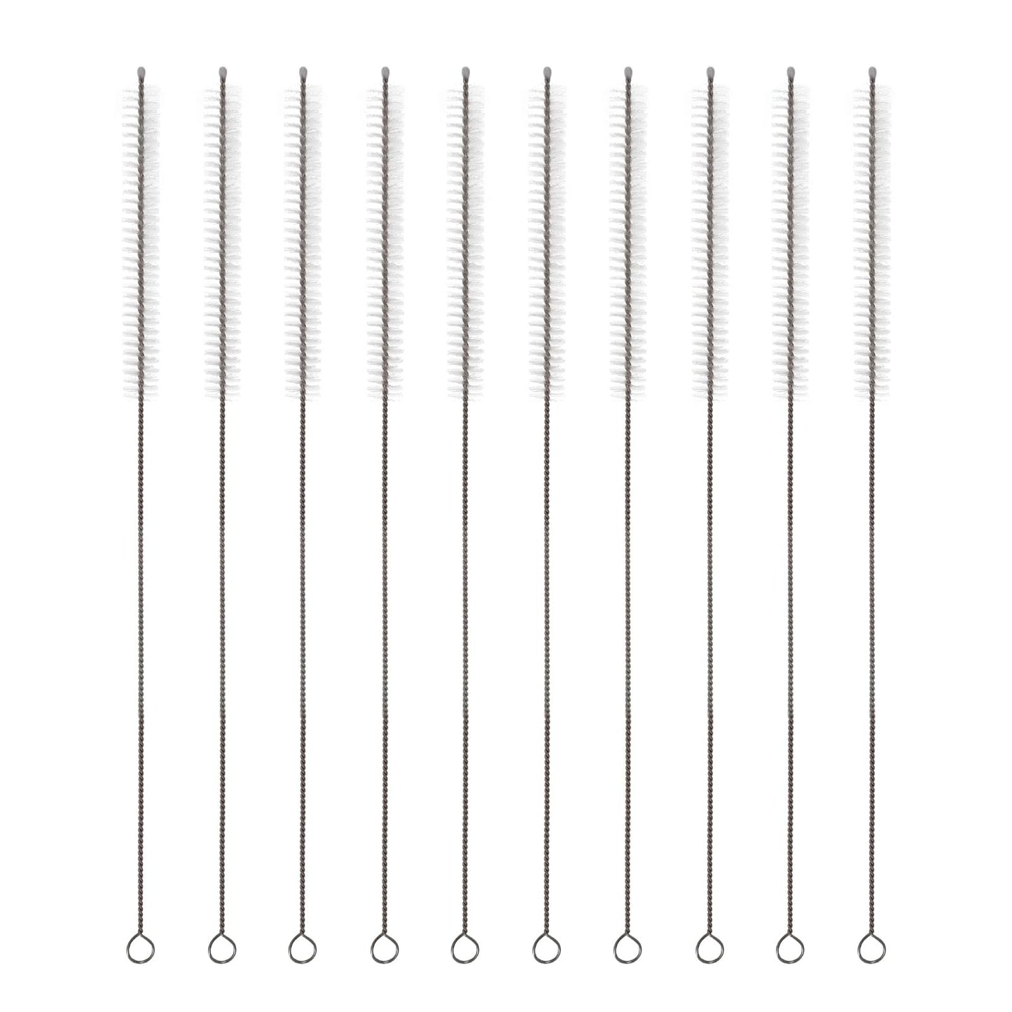 Extra Long Straw Cleaning Brushes for Stanley Cups, 12-Inch Length with 12mm Wide Nylon Bristles for 40/30/20 oz Tumblers (10 Pack)