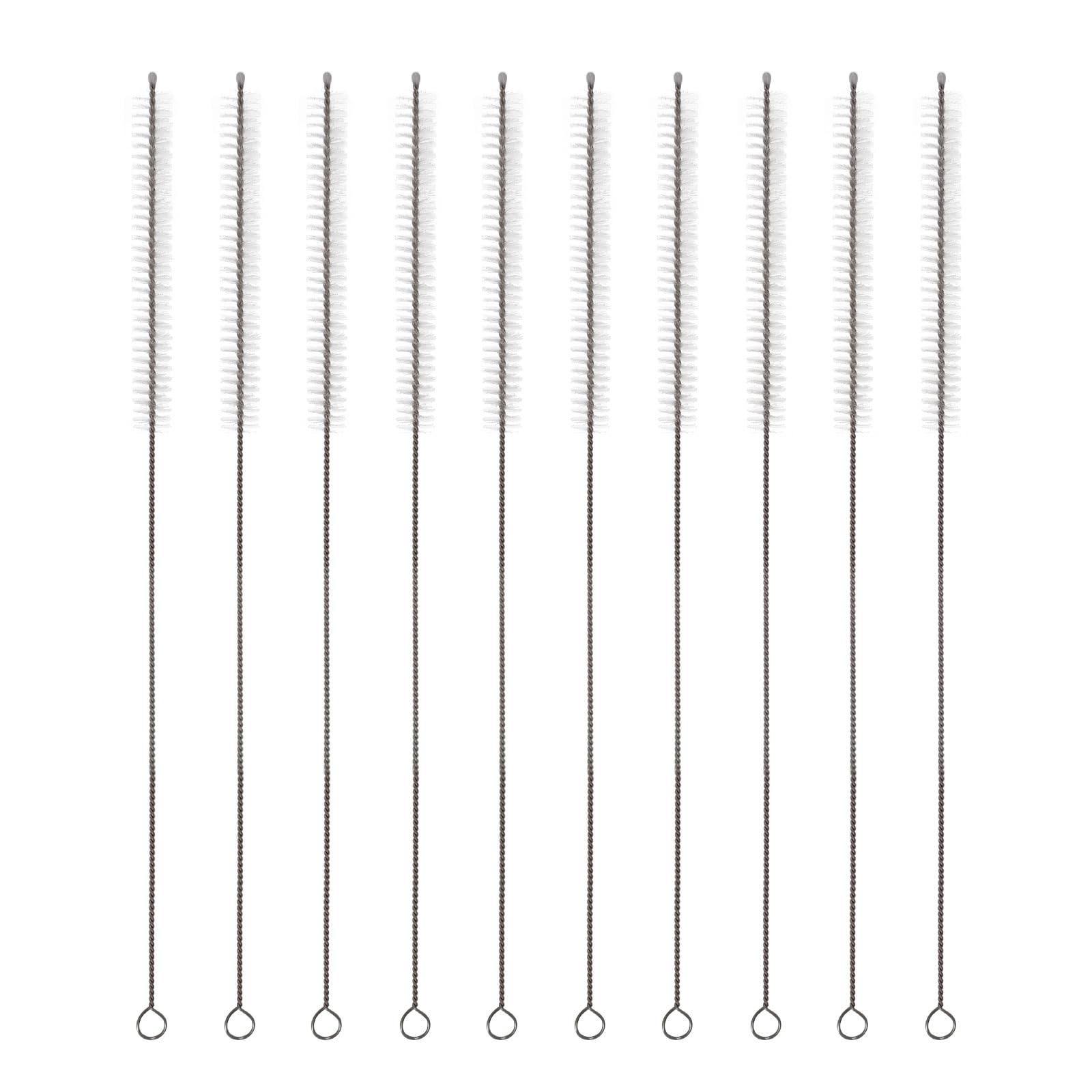 Extra Long Straw Cleaning Brushes for Stanley Cups, 12-Inch Length with 12mm Wide Nylon Bristles for 40/30/20 oz Tumblers (10 Pack)