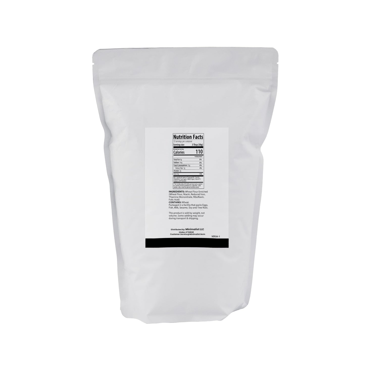 Minimalist Pastry Flour, Ideal for Baking Cakes and Pastries (2.2 Pound)