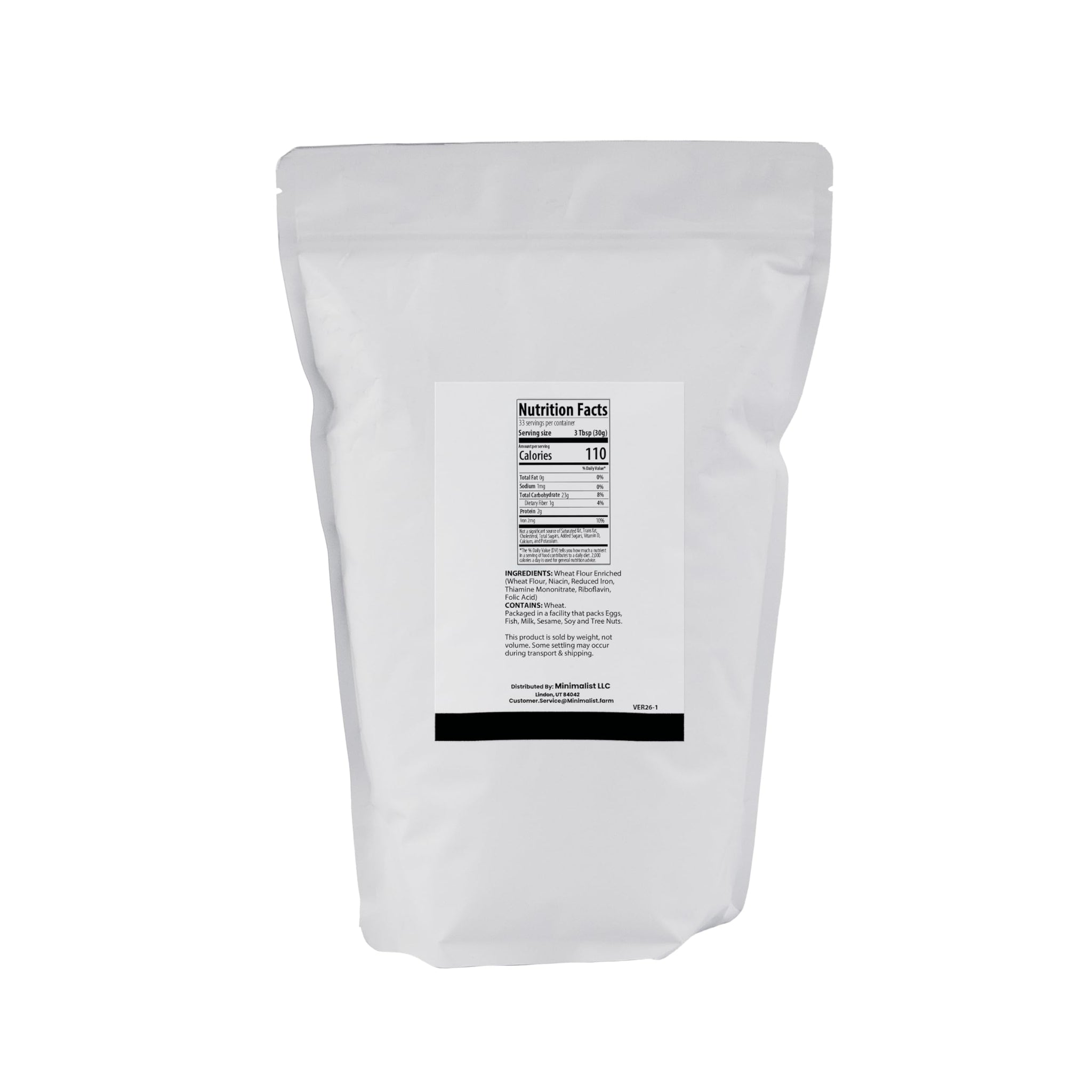 Minimalist Pastry Flour, Ideal for Baking Cakes and Pastries (2.2 Pound)