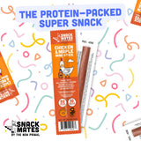 The New Primal Snack Mates Chicken & Maple Sticks, Gluten Free Healthy Snacks for Kids, Low Sugar High Protein Back to School Snacks, Mini Paleo Jerky