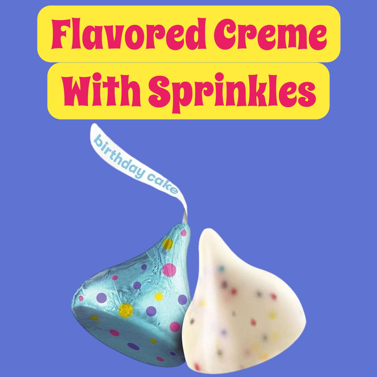 Birthday Cake Flavor Creme Kis with Sprinkles-1.5 lbs Individually Wrapped