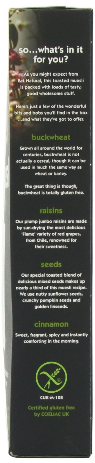 Eat Natural Gluten Free Toasted Muesli Buckwheat (500g) - Pack of 2