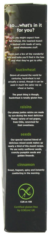 Eat Natural Gluten Free Toasted Muesli Buckwheat (500g) - Pack of 2