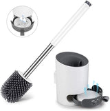 BICMTE Toilet Brush and Holder, 304 Stainless Steel Toilet Bowl Brush Rust-Resistant with Small Baffle More Ventilation,2 Pack Toilet Brush Clean Set