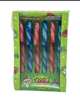 Warheads Sour Candy Canes, Black Cherry and Blue Raspberry, 2.64 Ounce 6ct (2)