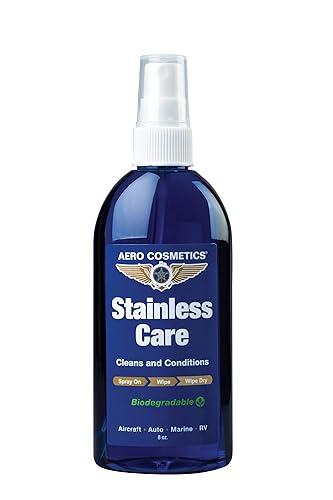Aero Cosmetics Stainless Care Fingerprint Resistant, Removes Residue, Water Marks and Grease from Appliances - Use on Refrigerators, Ovens