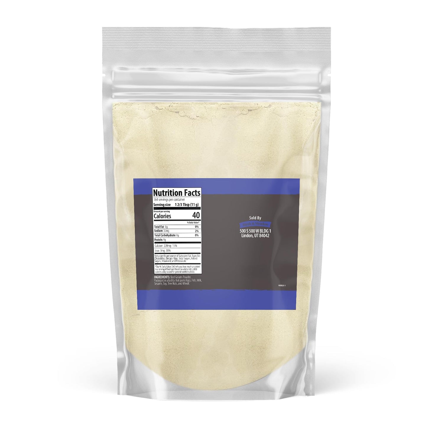 Birch & Meadow Beef Gelatin, 4 lb, Desserts & Dishes, Versatile, Thickening Agent