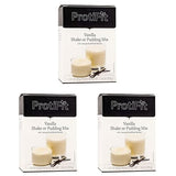 PROTIFIT - High Protein Vanilla Pudding & Shake Mix 3 Pack, 15g Protein, Low Calorie, Low Fat, Low Carb, Aspartame Free, Idea Protein Compatible, Meal