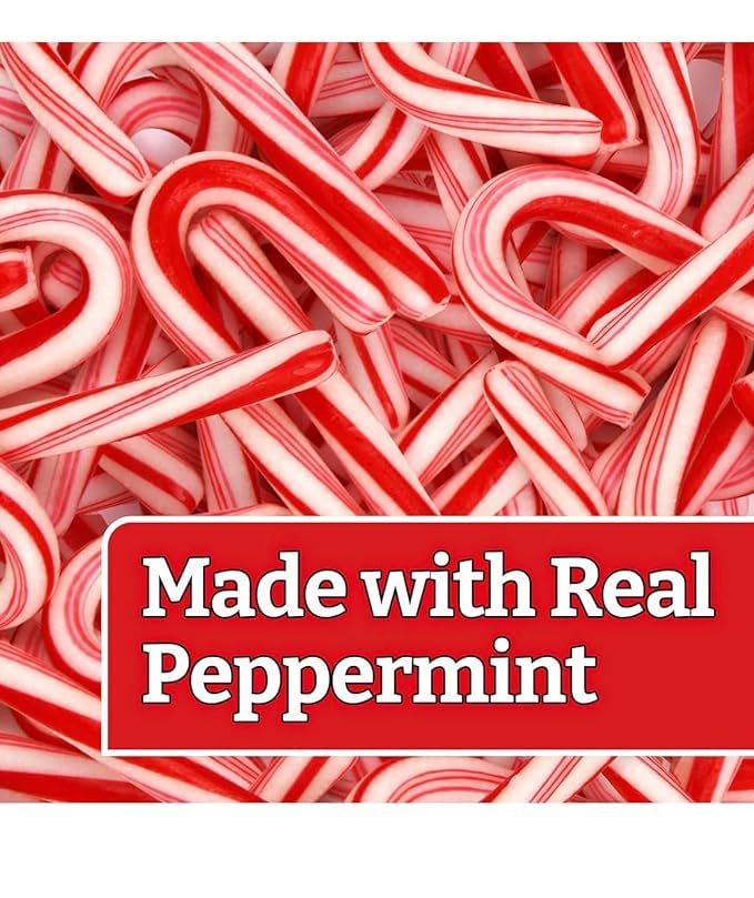 MINI CANDY CANES (1000 MINI CANDY CANES) | Mini Candy Canes Peppermint Flavored | Red & White Stripes - Individually Wrapped Gift Pack | Holiday Candy