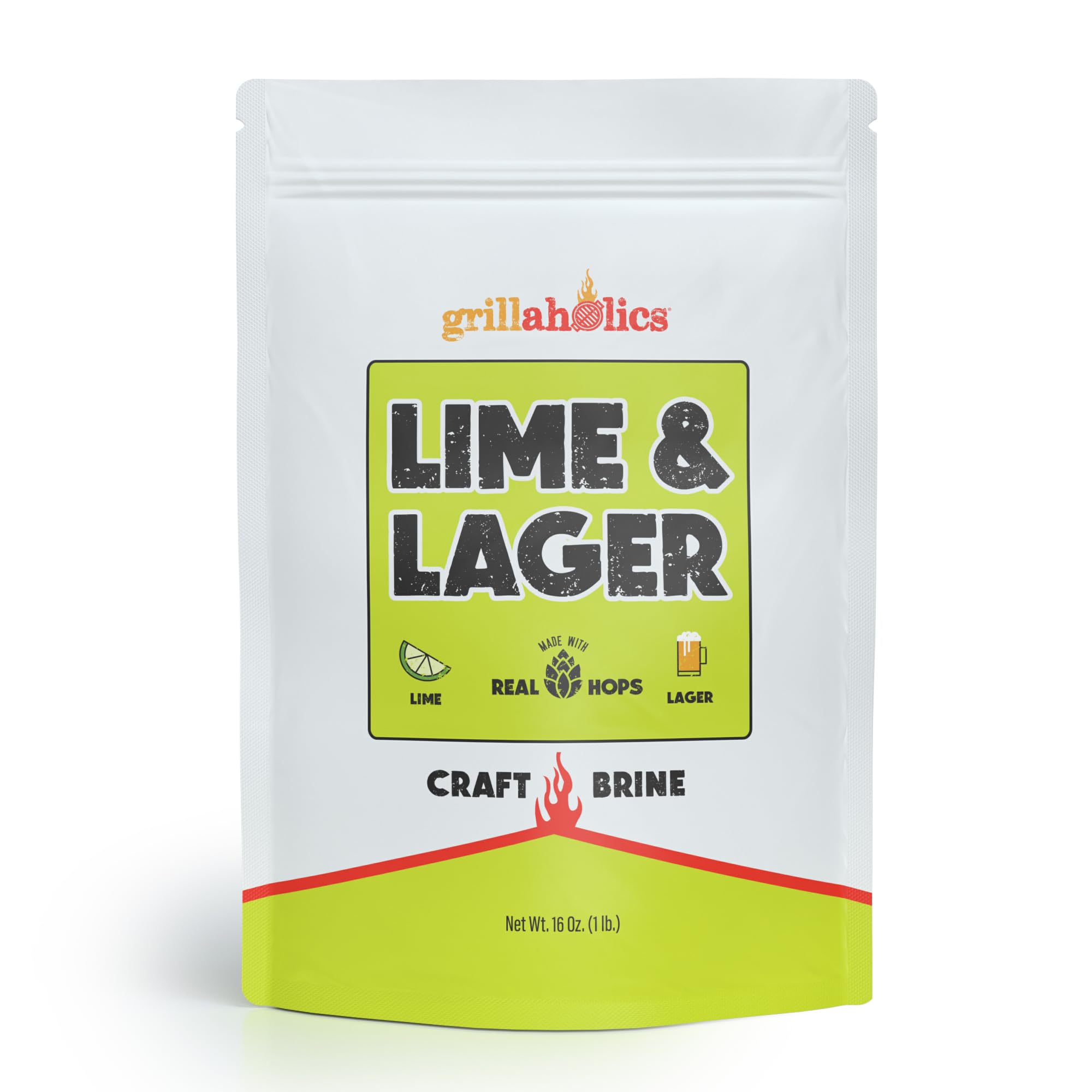 Grillaholics Lime & Lager Turkey Brine Mix - Made with Real Hops | 16oz Bag
