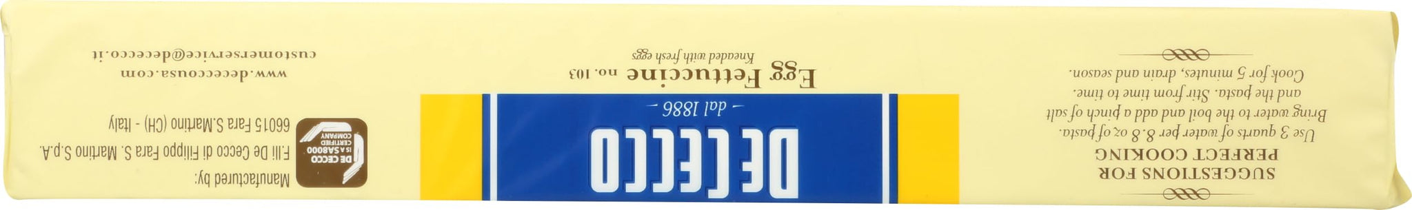 De Cecco Egg Pasta, Egg Fettuccine No.103, 8.8 Ounce (Pack of 4)