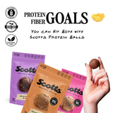 Scott's Protein Balls - 3 Flavor Variety Pack - Plant Based High Protein Snack - Gluten Free, Dairy Free, Non-GMO, Healthy Snack for Adults & Kids