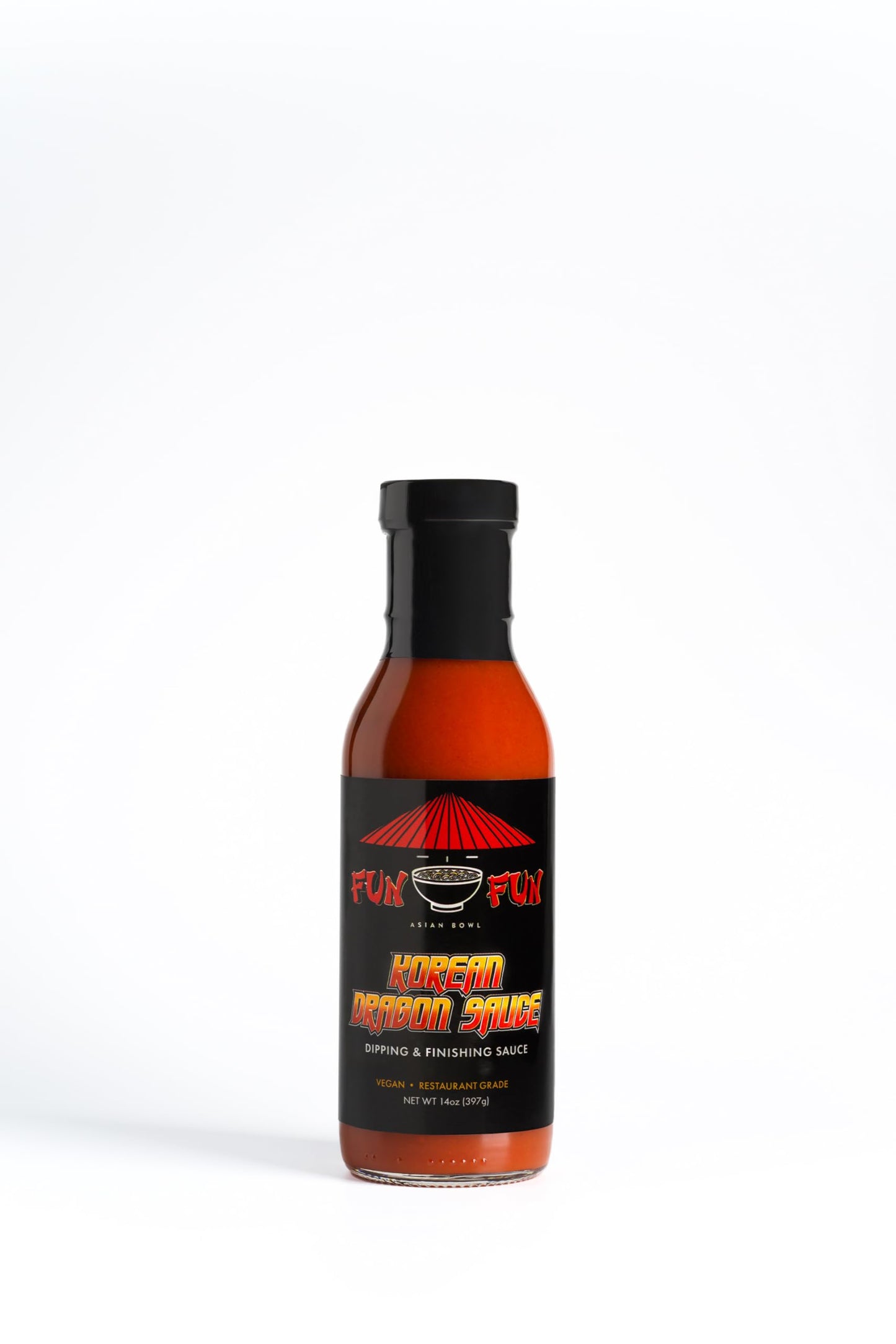 KOREAN DRAGON SAUCE BY FUN FUN ASIAN BOWL.(12floz, pack of 1) Dipping for meats, fish, dumplings, noodles, and fried chicken. Vegan friendly. Sweet