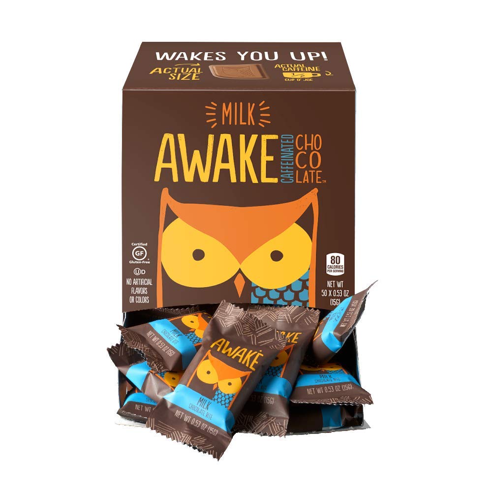 Awake Caffeinated Chocolate Energy Bites, Milk Chocolate, 300 Count
