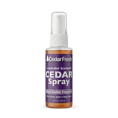 Household Essentials CedarFresh Lavender Cedar Power Spray, 2-Ounce Concentrated Essence for Blocks, Hangers, Closets, Drawers, Chests & Wardrobe
