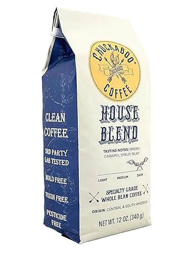 Chuckaboo Coffee - House Blend Dark Roast- CLEAN COFFEE - Organic - Fair Trade - Mold Free & Toxin Free