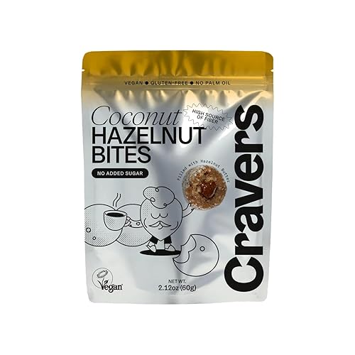 CRAVERS Hazelnut Energy Balls | Healthy School Snacks| Great for Lunch Boxes | 100% Vegan, Non-GMO, Gluten-free | Bite-sized | 3 Flavors (Crunchy