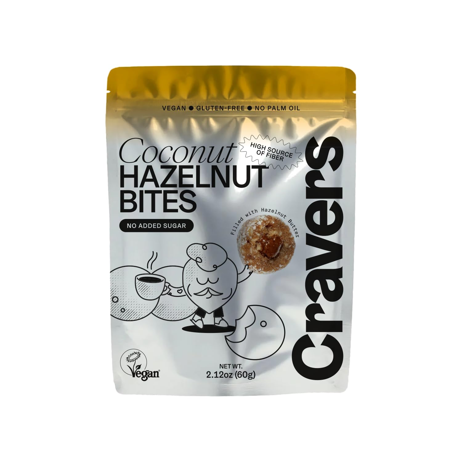 CRAVERS Hazelnut Energy Balls | Healthy School Snacks| Great for Lunch Boxes | 100% Vegan, Non-GMO, Gluten-free | Bite-sized | 3 Flavors (Crunchy