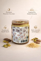Velvet Chocolate Jarwin Dubai Dessert Jar - Pistachio Cream with Kunafa & Chocolate Hazelnut Layers, 10oz | Handmade Luxury Middle Eastern Sweet