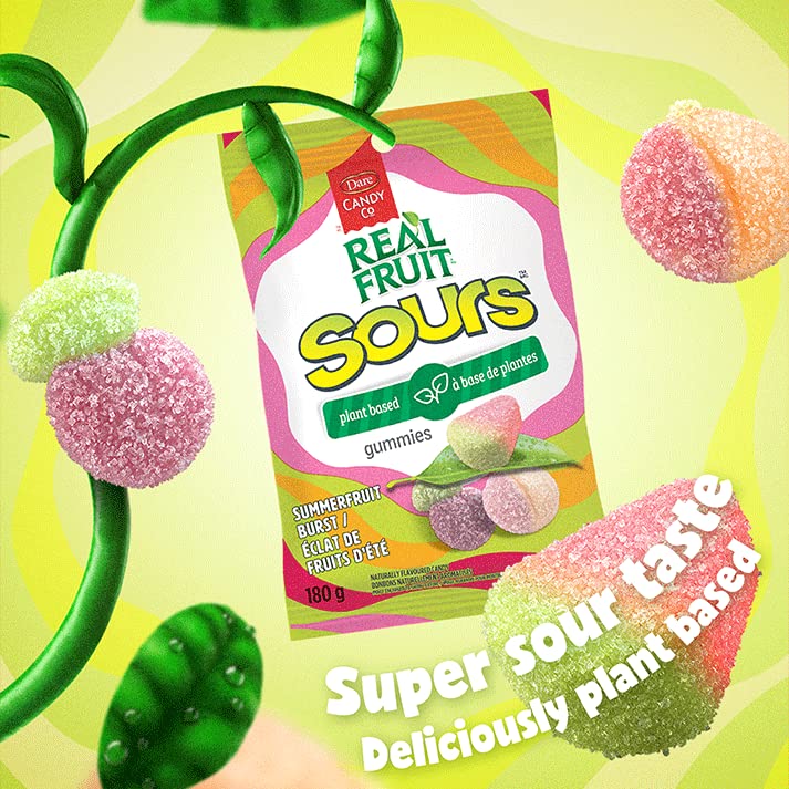 REALFRUIT Sours Summerfruit Burst Candy, Sours, 350 Grams