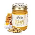 Big Spoon Roasters Peanut Butter with Wildflower Honey & Sea Salt - Low Sugar & Creamy Peanut Butter with Organic Raw Honey & Coconut Oil - Keto, Palm
