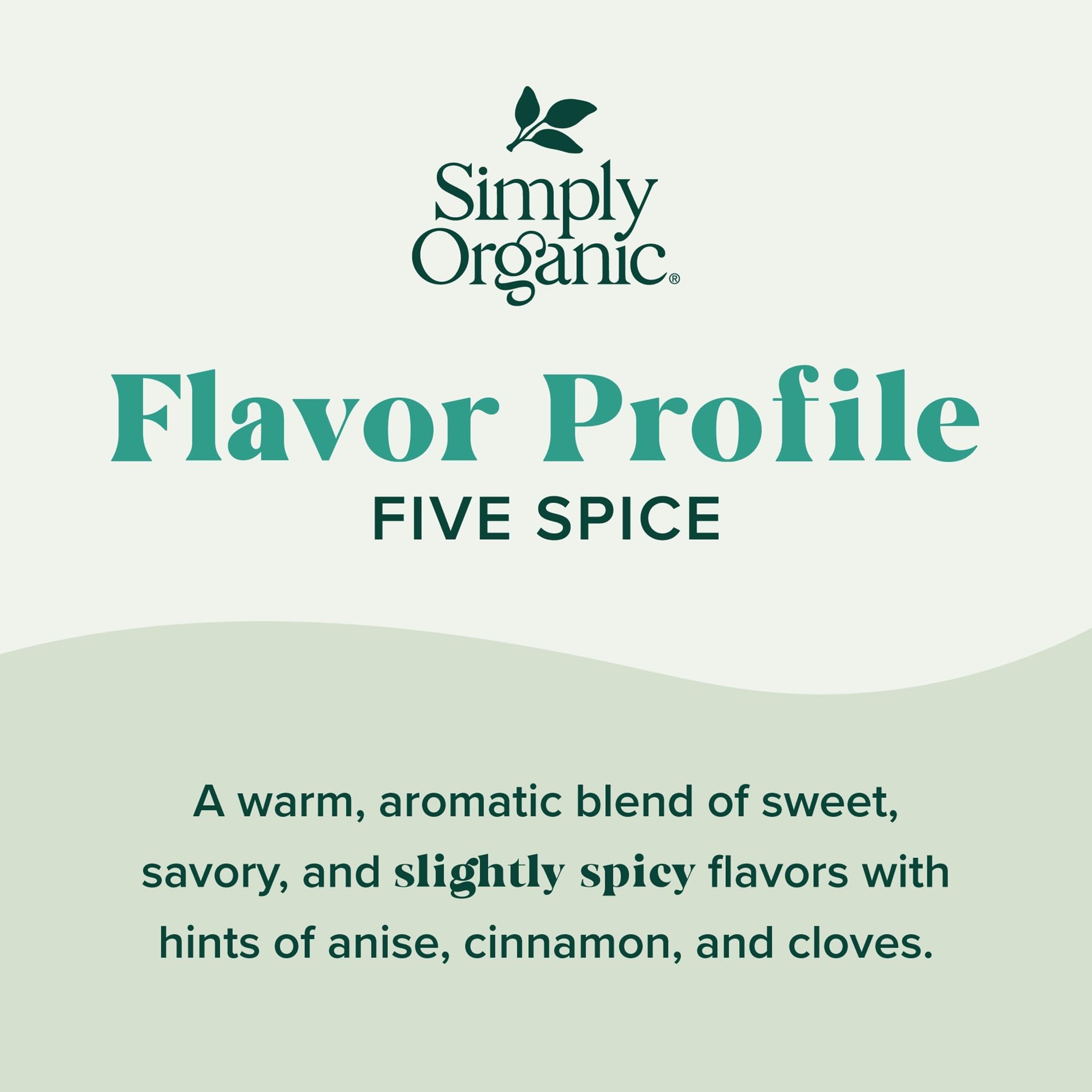 Simply Organic Five Spice Powder, 2.01 Ounce, Cinnamon, Fennel Seed, Cloves, Star Anise & White Pepper, Non GMO, Kosher
