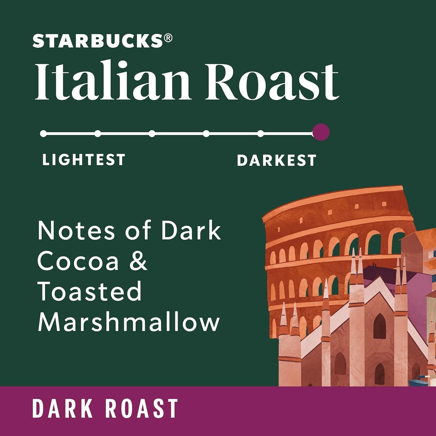 Starbucks K-Cup Coffee Pods, Dark Roast Coffee, Italian Roast for Keurig Brewers, 100% Arabica (24 pods total)