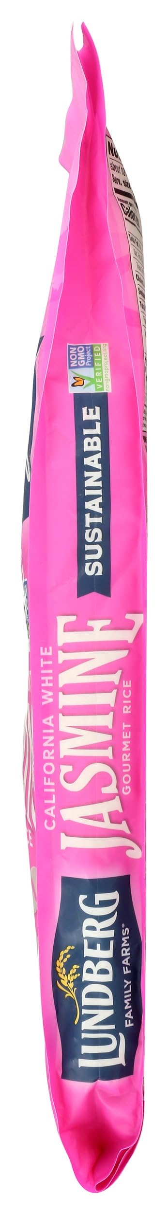 Lundberg Family Farms - White Jasmine Rice, Premium Long Grain Bulk Rice, Non-Sticky Texture, California-Grown, Light, Buttery Flavor, Pleasant Aroma, Gluten-Free, Non-GMO, Vegan, Kosher (10lb)