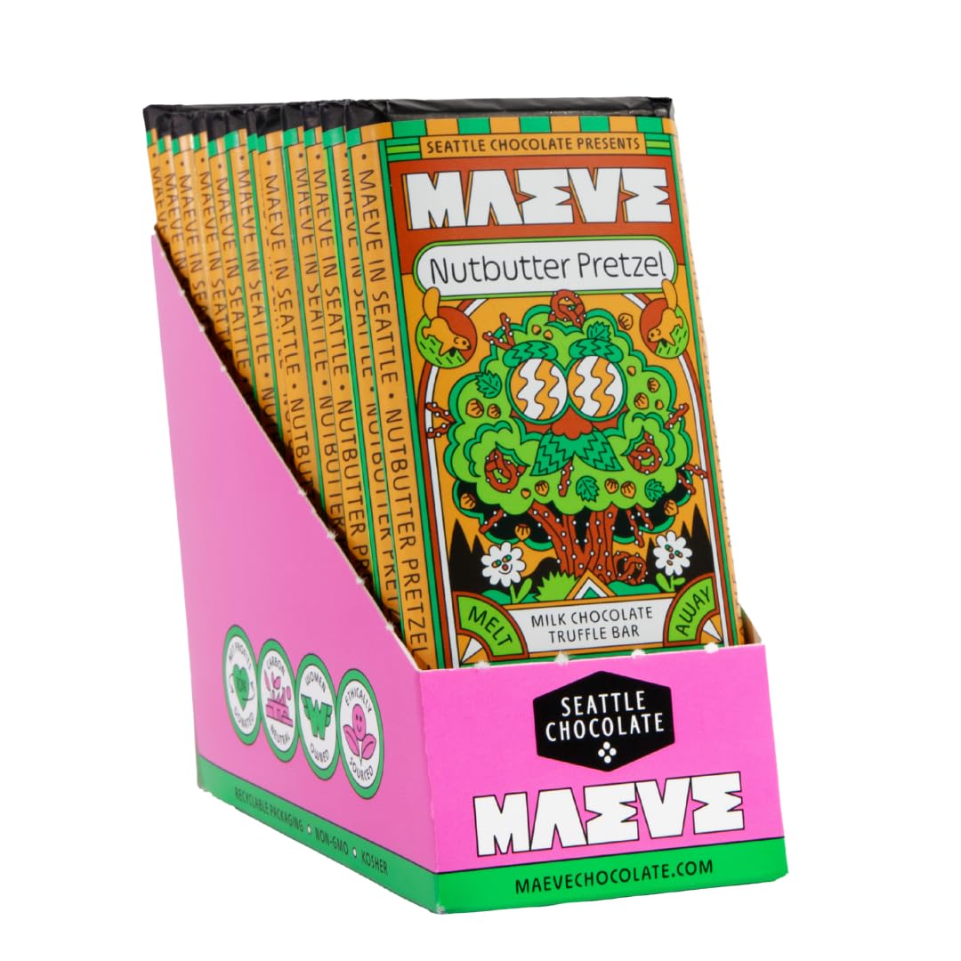 Maeve Chocolate Nutbutter Pretzel Truffle Bar (12 Count)