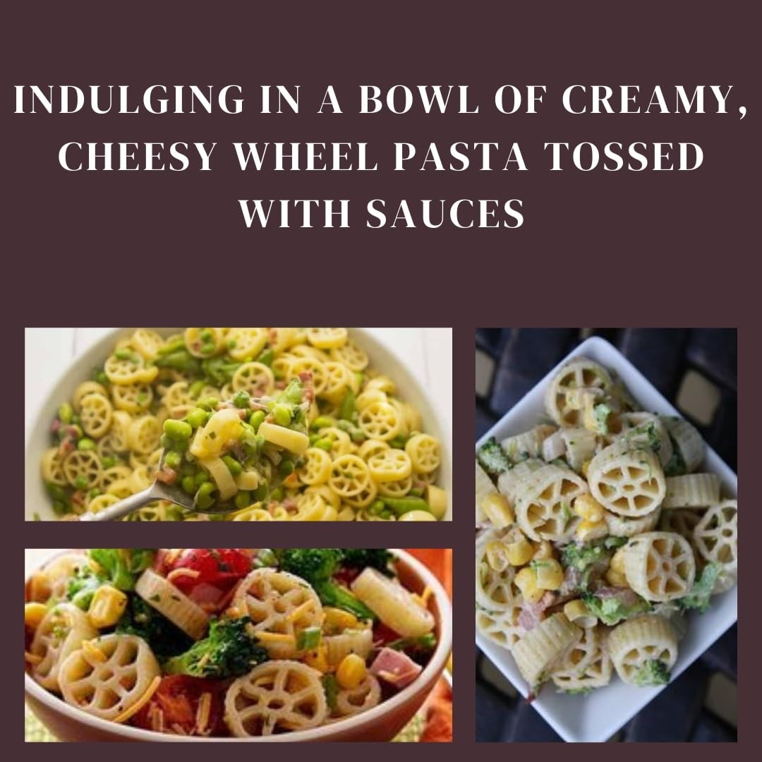 Jellybean Foods Wagon Wheels Pasta - Wagon Wheel Shaped Pasta - Wheel Shaped Pasta - Wagon Wheel Pasta - Tire Shaped Pasta (1 Lbs.)