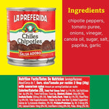 La Preferida Whole Chipotle Peppers, Hot, 7 OZ (Pack of 24)