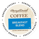 Harry & David Breakfast Blend Medium Roast Coffee, Single Serve Cups (Compatible with Keurig K-Cup Brewers) - 18 Count