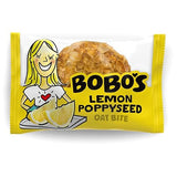Bobo's Lemon Poppyseed Oat Bites, Simple Ingredients, Whole Grain Oats, Plant Based, Non-GMO, Gluten Free Breakfast Bars, Healthy Snacks for Adults
