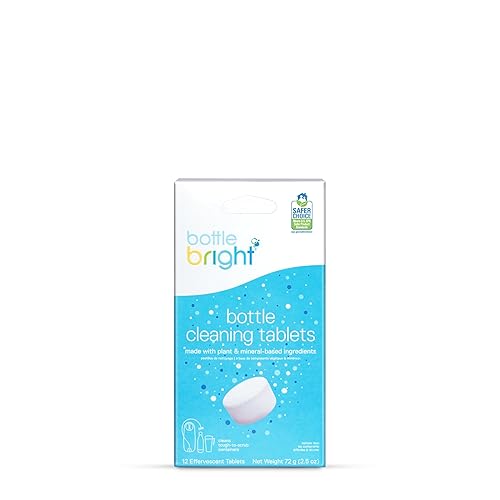 Bottle Bright Single Pack (12 Tablets)- Clean Stainless Steel, Thermos, Tumbler, Insulated and Reusable Water Bottles -Cleaning Tablets are Easy
