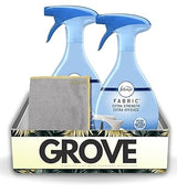 Fabric Refresher Spray 23.6 oz Bundle with Microfiber Cloth - Fabric Freshener Spray for Sofas, Curtains, and Hard-to-Wash Fabrics - Eliminates Odors