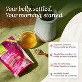Belly Slim Tea - 11-Herb Formula with Ginger Licorice Cinnamon Fennel Oolong Lemon Dandelion Yerba Mate Mullein Leaves Milk Thistle & Peppermint