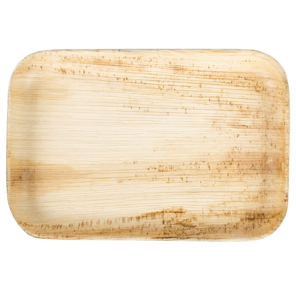 Perfectware Palm Plate 6x5 Rectangle-25 Palm Plate, 6"X5" Rectangle- Pack of 25 Brown