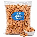 Caramel Cubes Candy - 2 lb Bulk Bag - Individually Wrapped Classic Caramel Candy - Soft Chewy Caramels for Baking, Candy Bowls, Parties, and Snacking
