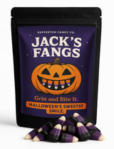 Kepperton Jack’s Fangs - Pumpkin Teeth Halloween Candy Corn - Gourmet Berry Cobbler Flavor - Purple & Orange Spooky Candy for Trick or Treat, Parties