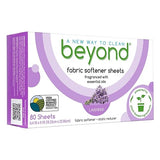 Beyond Fabric Softener Sheets (80 sheets) - Lavender Scent - Eco-Friendly Plant-Based Dryer Sheets. Removes Static Cling. Recyclable Packaging.