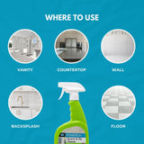 StoneTech Quartz & Tile Cleaner Spray - Quartz Countertop Cleaner for Engineered Stone, Ceramic & Porcelain - Removes Dirt & Spills - 2-Pack, 24oz