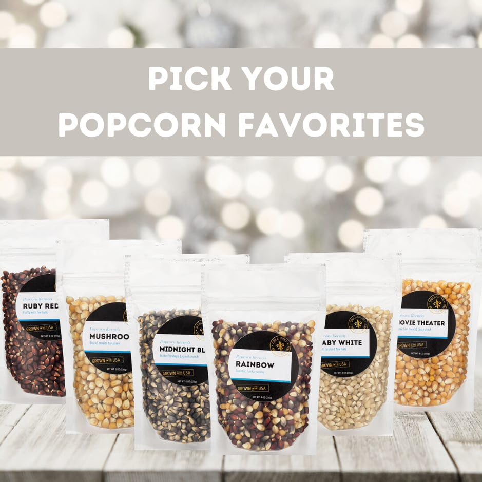 Dell Cove Spices | Custom Popcorn Snacks Pick Your Own Gift Set of 4 | Non-GMO & Gluten Free Popcorn Accessories