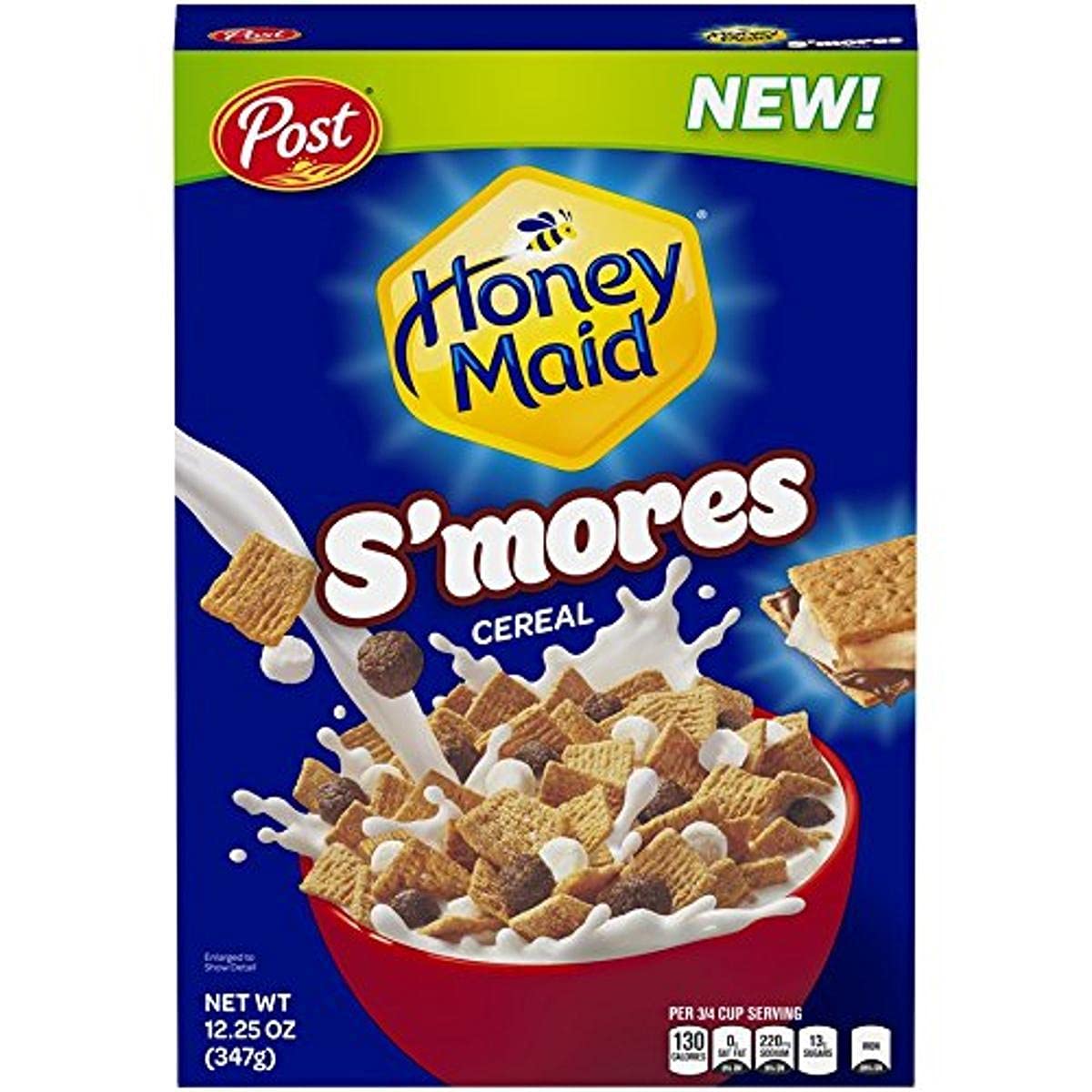 Post Honey Maid S'mores Breakfast Cereal Sweetened Corn and Wheat Cereal, 12.25 Ounce