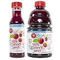 Cherry Bay Orchards - Tart Montmorency Unsweetened Cherry Juice 32 oz Plus 12 Oz Bottle - Not from concentrate | All Natural Ingredients, Gluten Free